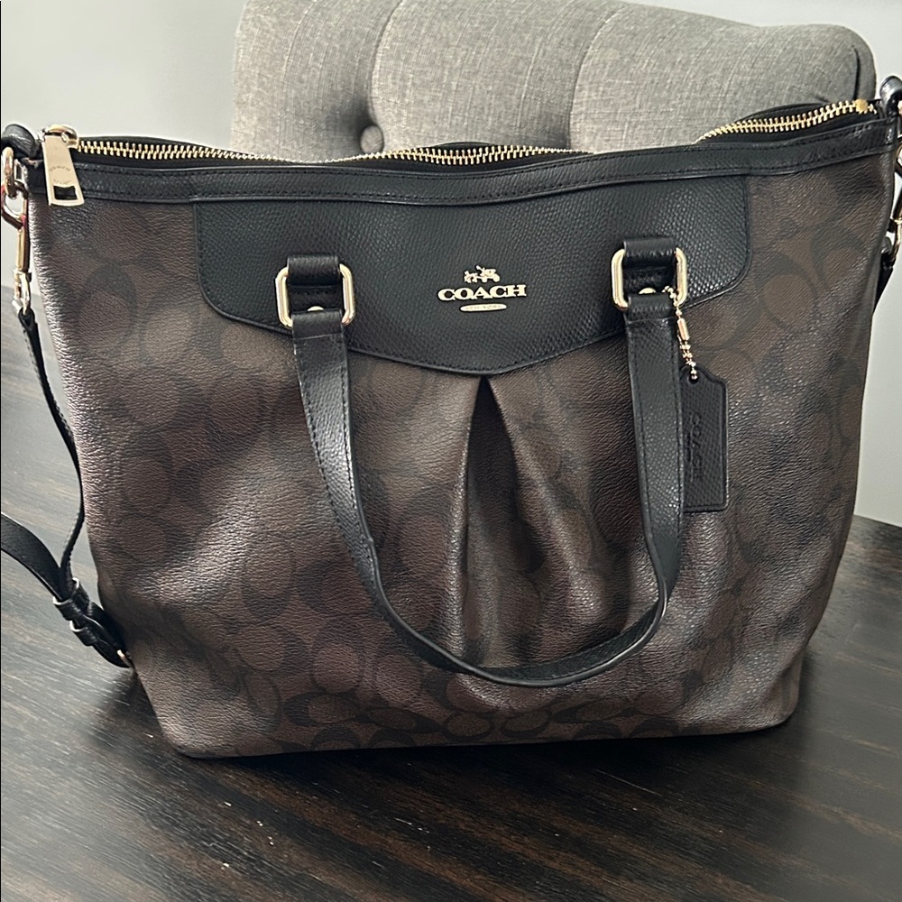 Coach Black and Brown Tote Bag
